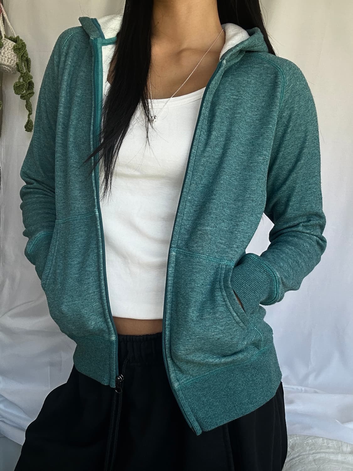 빈티지 기모 후드집업 상품이미지5