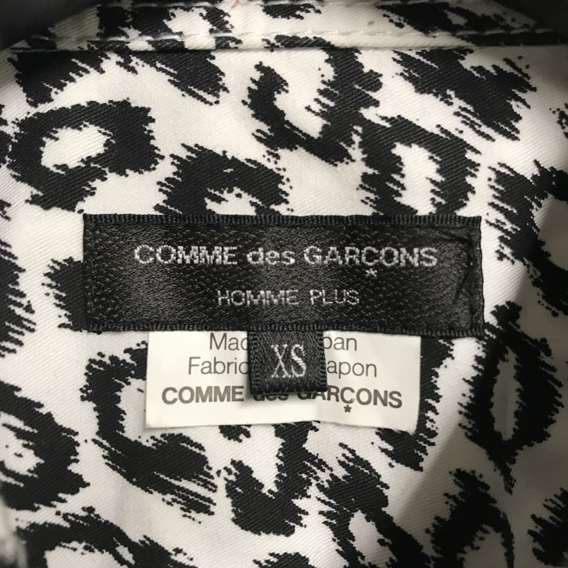 꼼데가르송 옴므 플러스 레오파드 반팔 셔츠 XS 상품이미지5