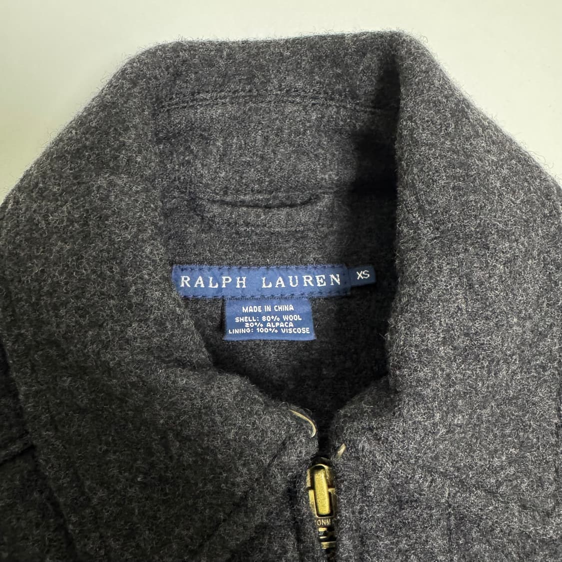 (W)폴로 랄프로렌 그레이 크롭 울 라이더 자켓 상품이미지3