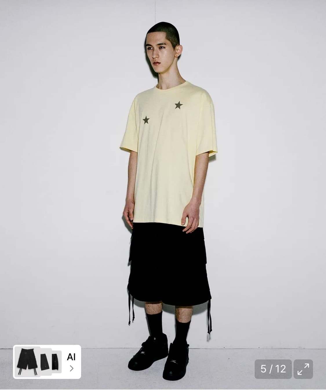 더바이닐하우스 웨스턴 카고 숏츠 버뮤다팬츠 블랙 S 상품이미지4