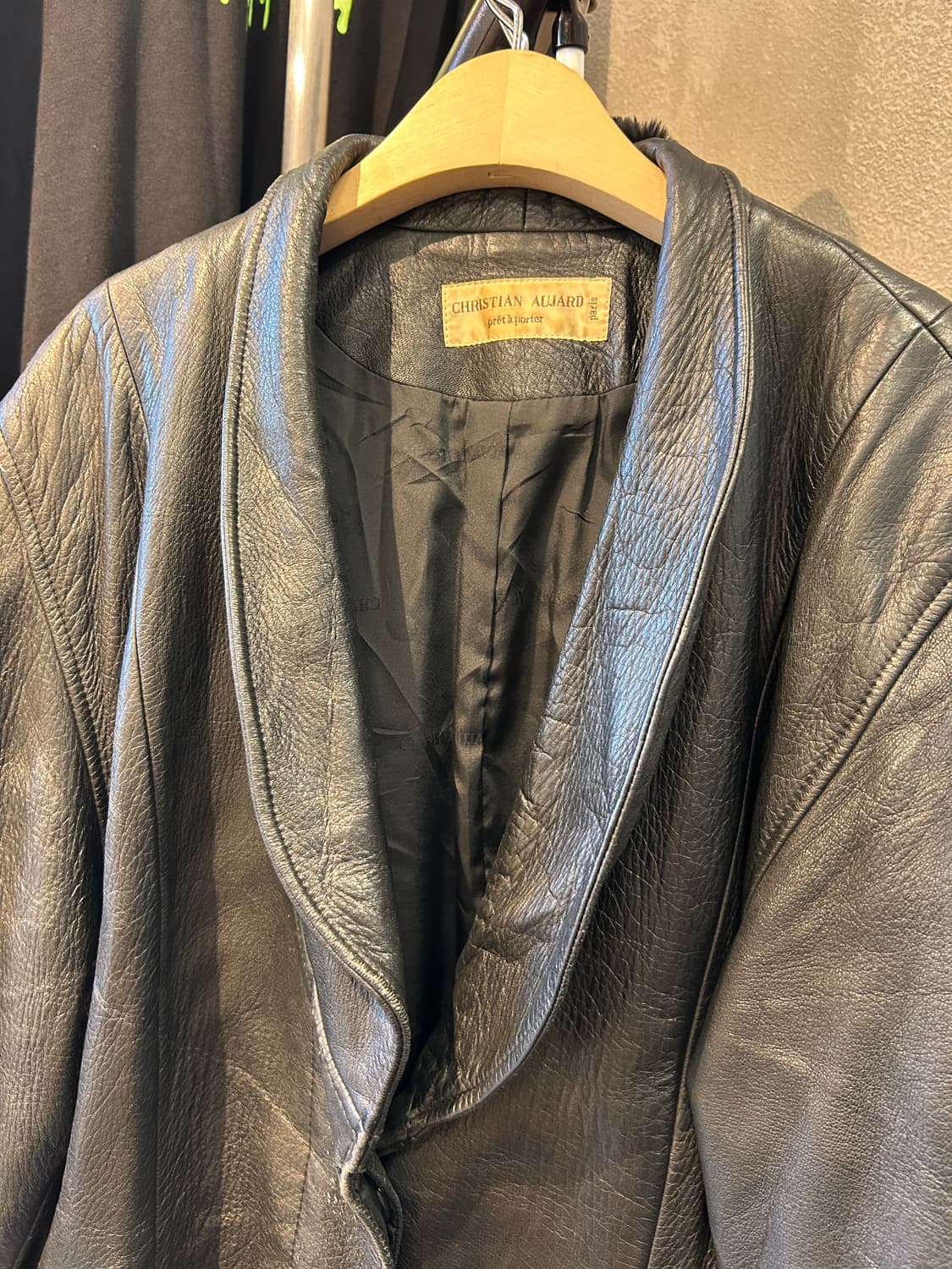 크리스찬 오자르 숄칼라 양가죽자켓 Made in Paris 상품이미지5