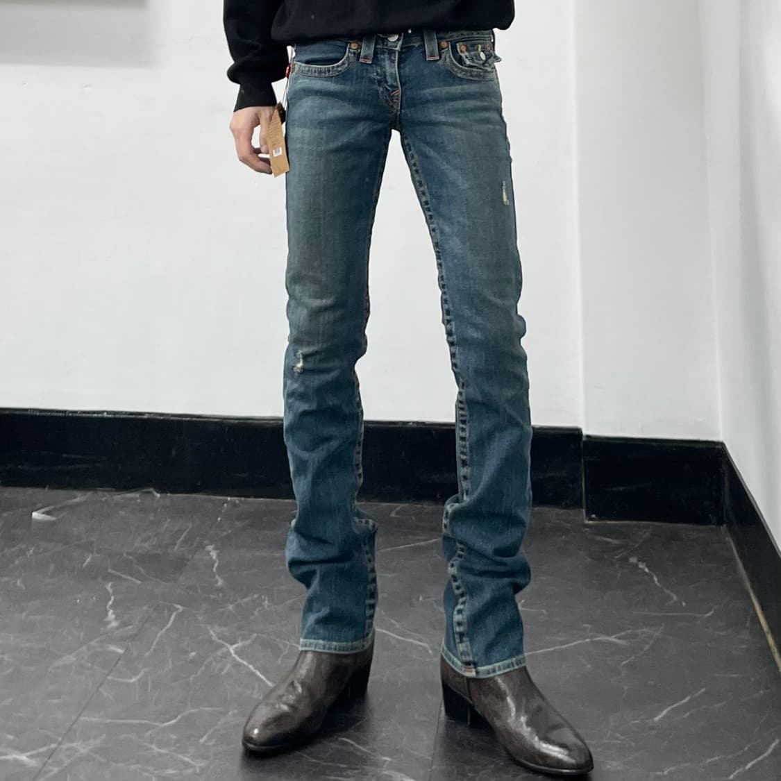 (새상품) 27in 트루릴리전 빌리 웨스턴 데님 팬츠 상품이미지2