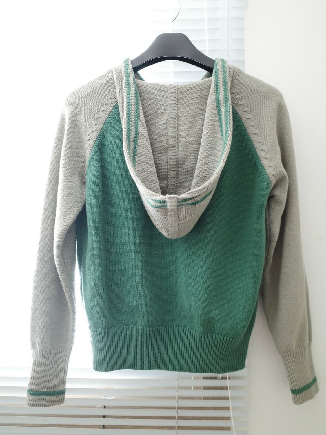 엔조블루스 레글런 니트 집업 후디 (카키) 상품이미지3