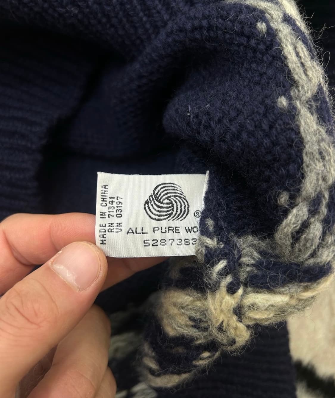 LLbean 노르딕 니트 스웨터 네이비 상품이미지3