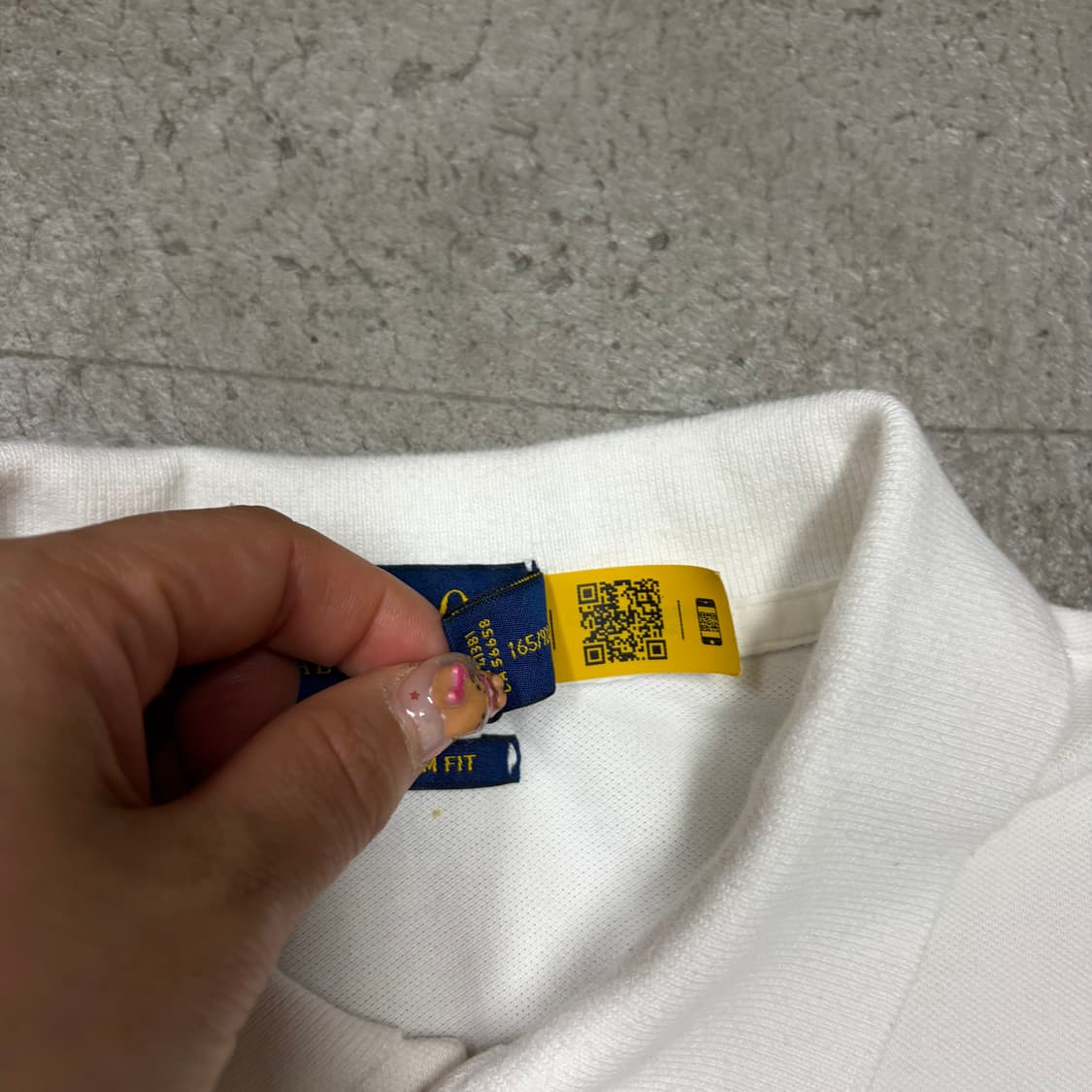 폴로 화이트 슬림핏 반팔티[2844] 상품이미지7