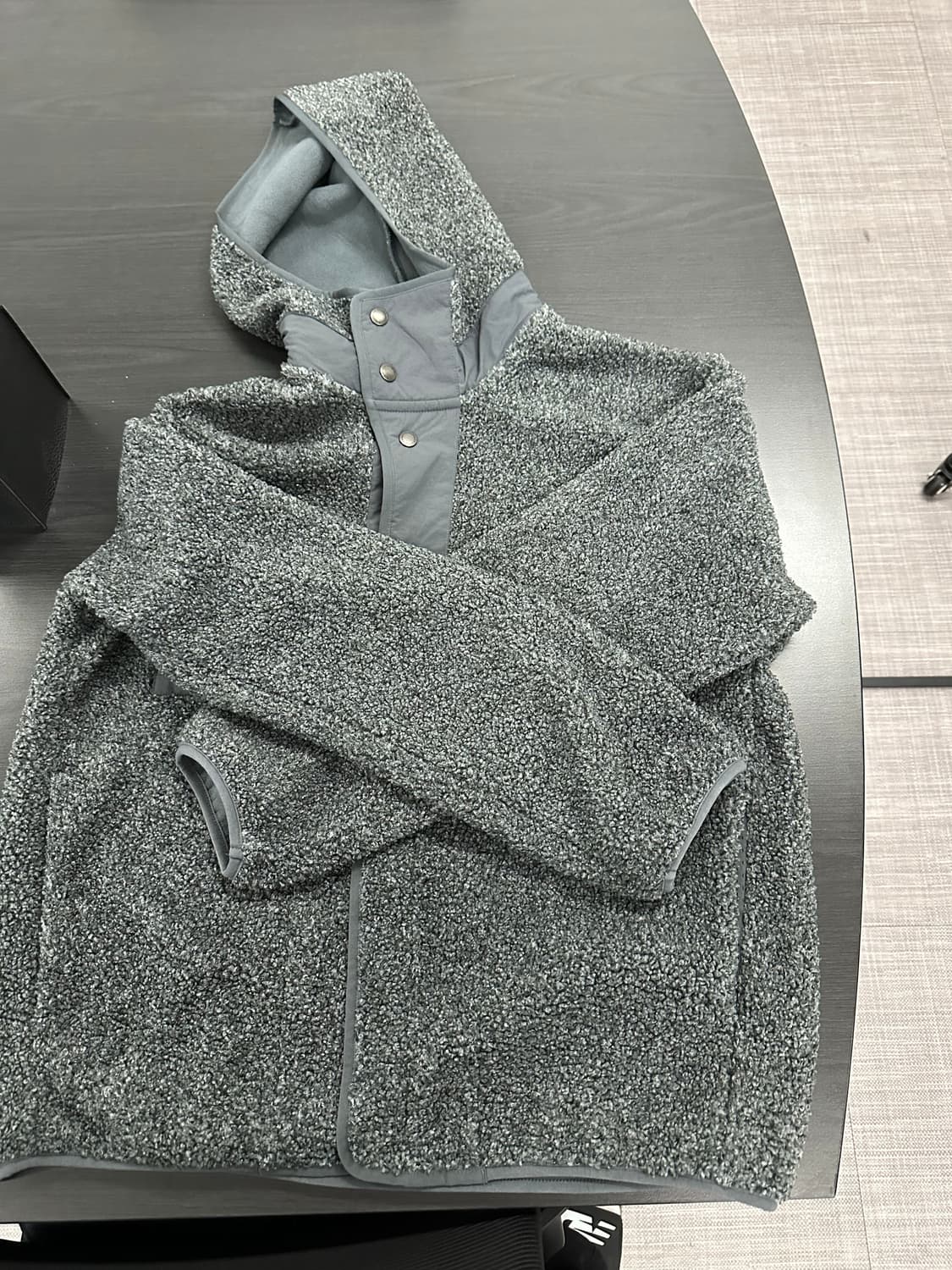 GU 엔지니어드 가먼츠 후리스 스냅파카 그레이 M 상품이미지1