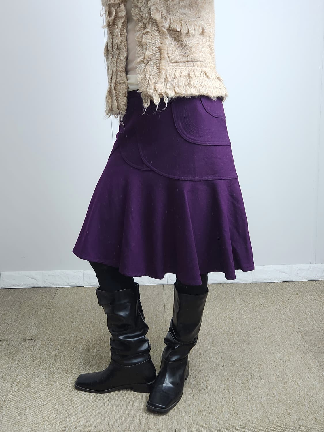 라인 물결 스커트 상품이미지5