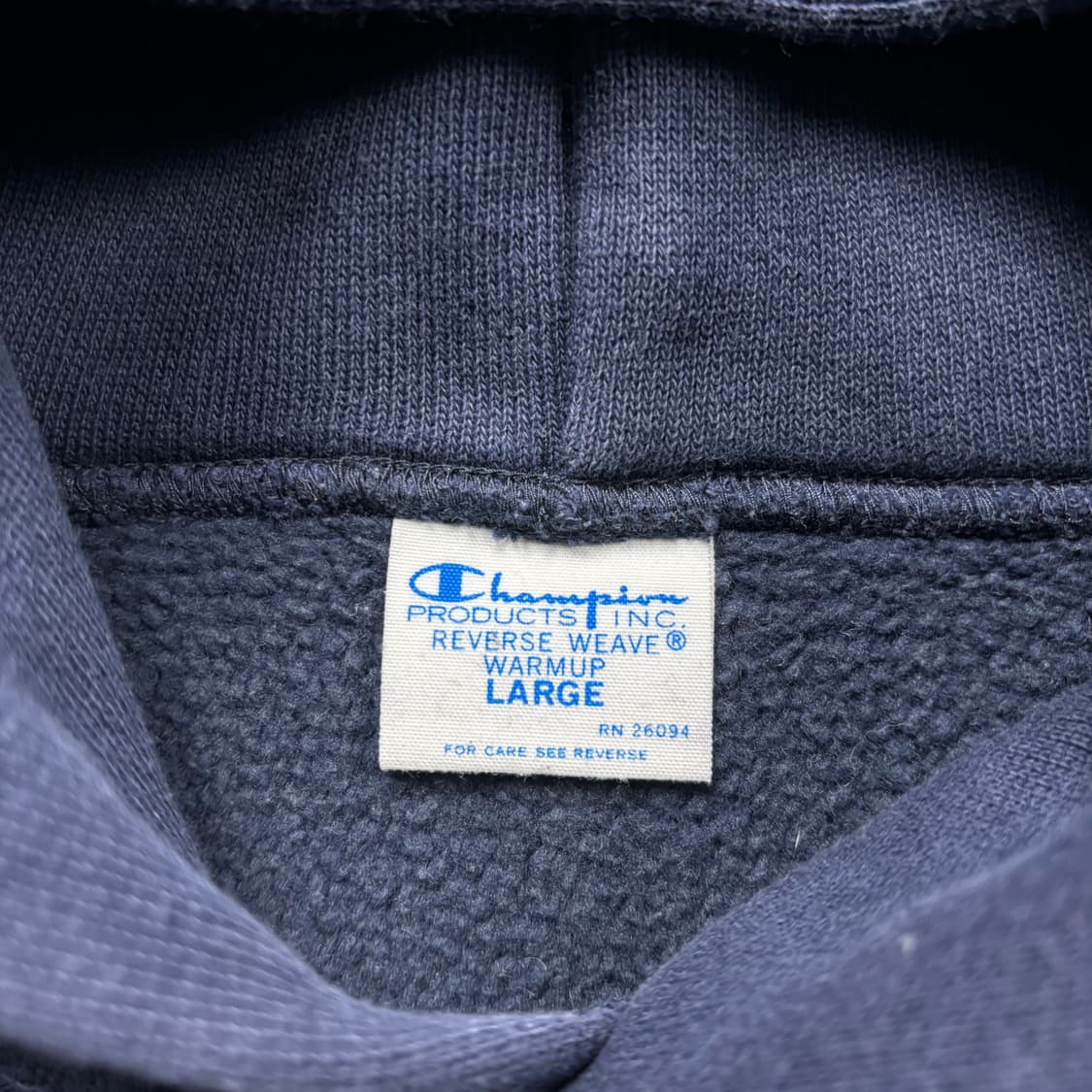 챔피온 리버스위브 블루택 네이비 후드티 상품이미지4