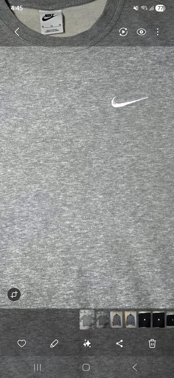 나이키 스우시 맨투맨 회색 XL 상품이미지4