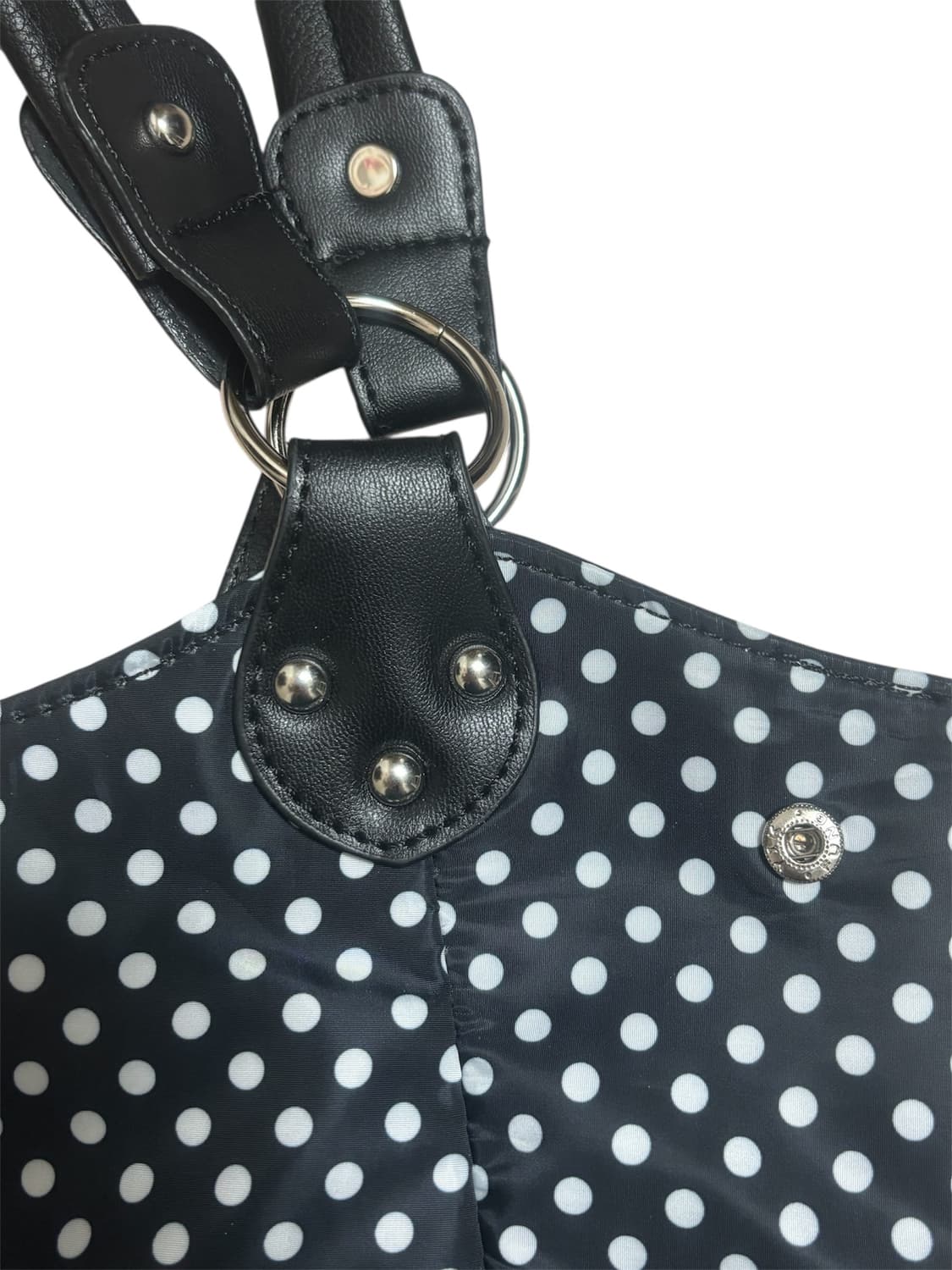 빈티지 도트 땡땡이 가방 토트백 숄더백 블랙 상품이미지3