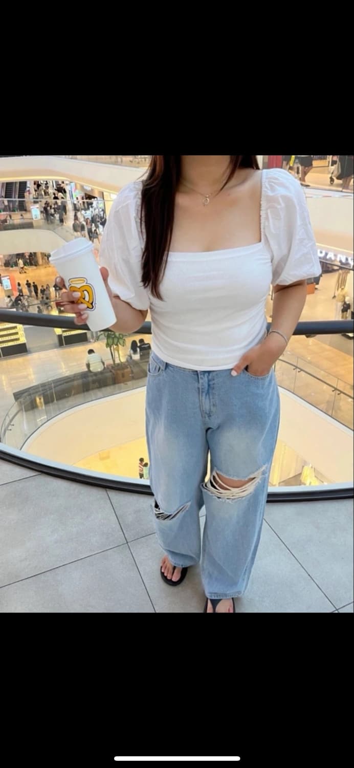 하티66 빈티지 트임 와이드 데님팬츠 상품이미지6