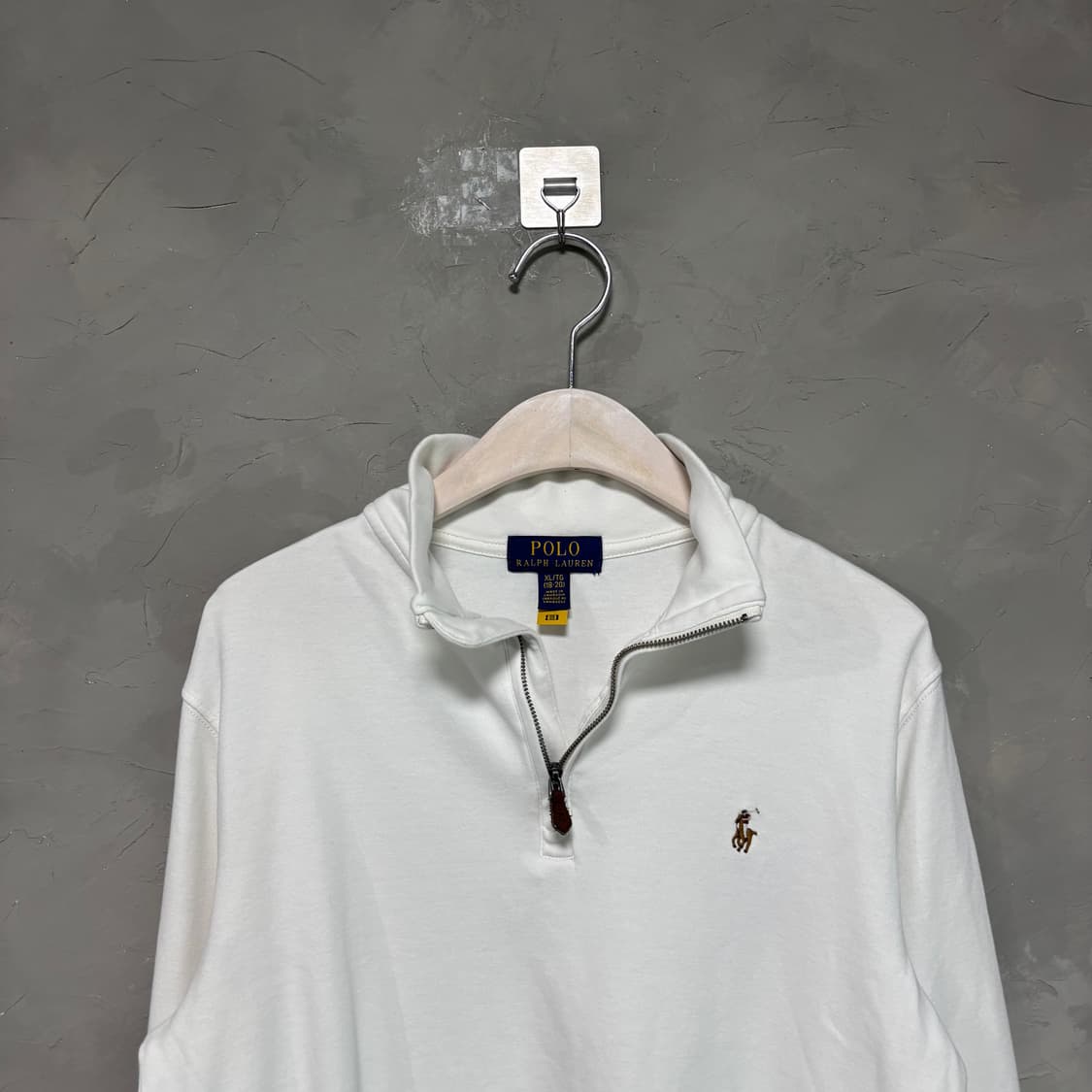 폴로 랄프로렌 니트 반집업 화이트 상품이미지2