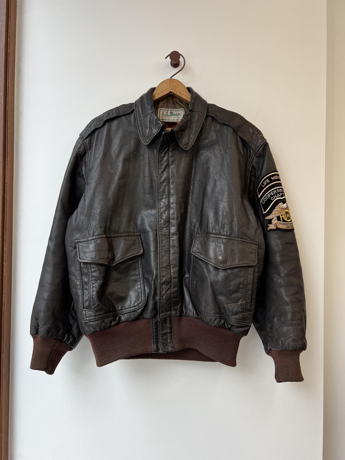 L.L.Bean Leather Flight Jacket 상품이미지2