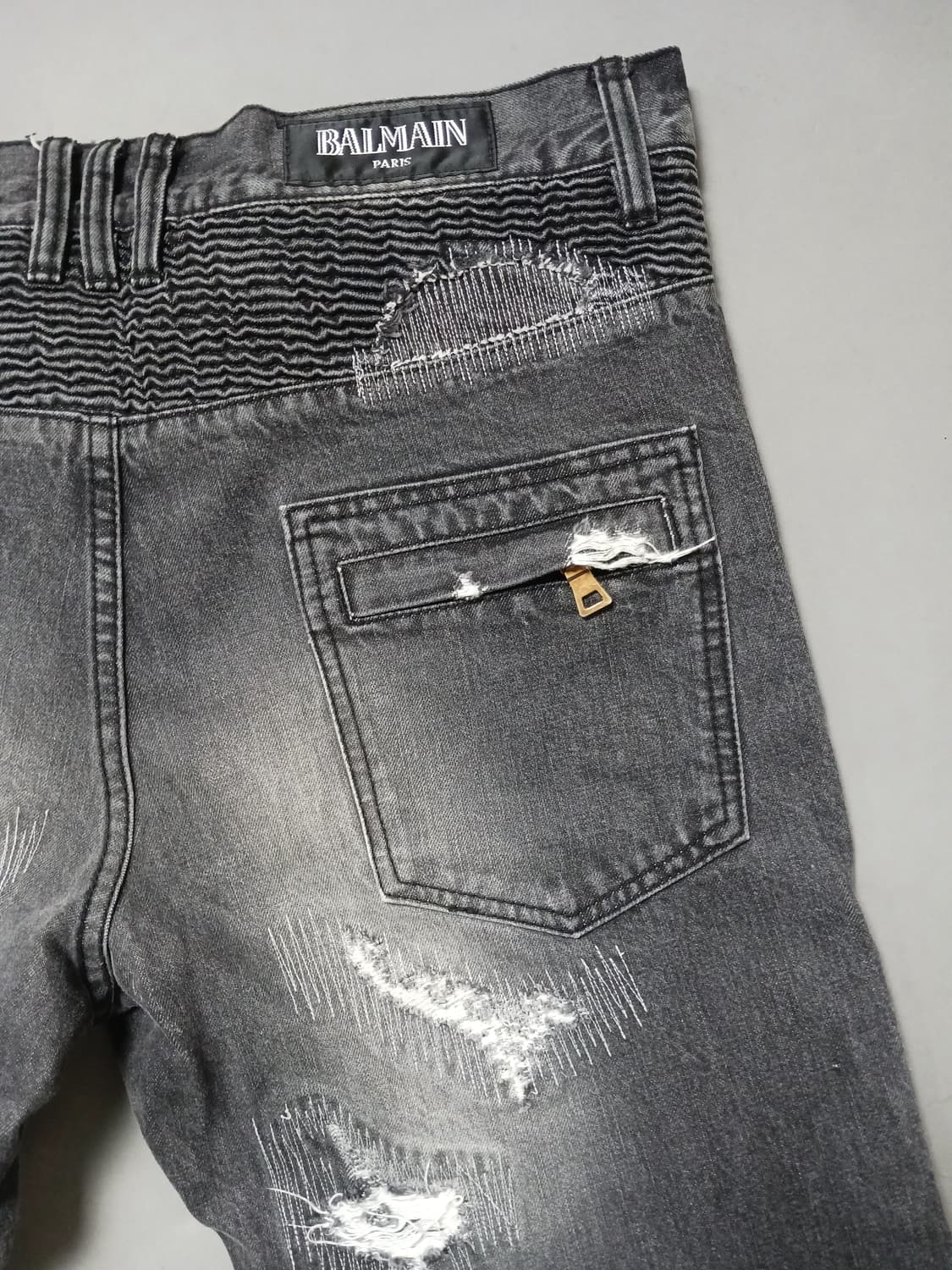 [38] 발망 디스스티치 바이커 블랙진 청바지 상품이미지9