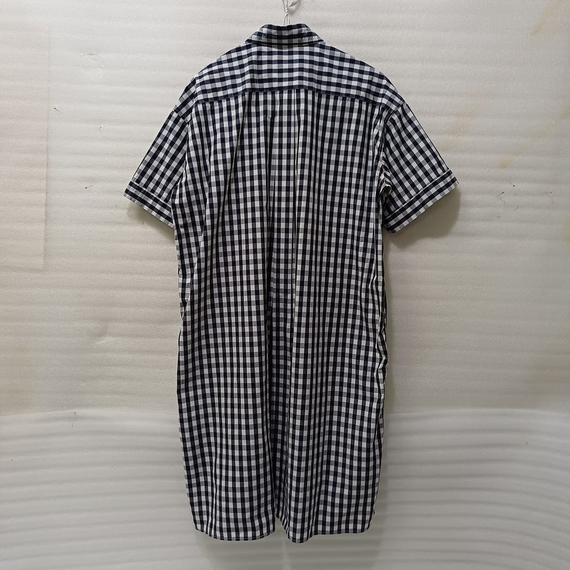 삼성물산 단톤 체크 셔츠 롱 반팔 원피스 오버루즈 거의새것 사랑봉봉 상품이미지3