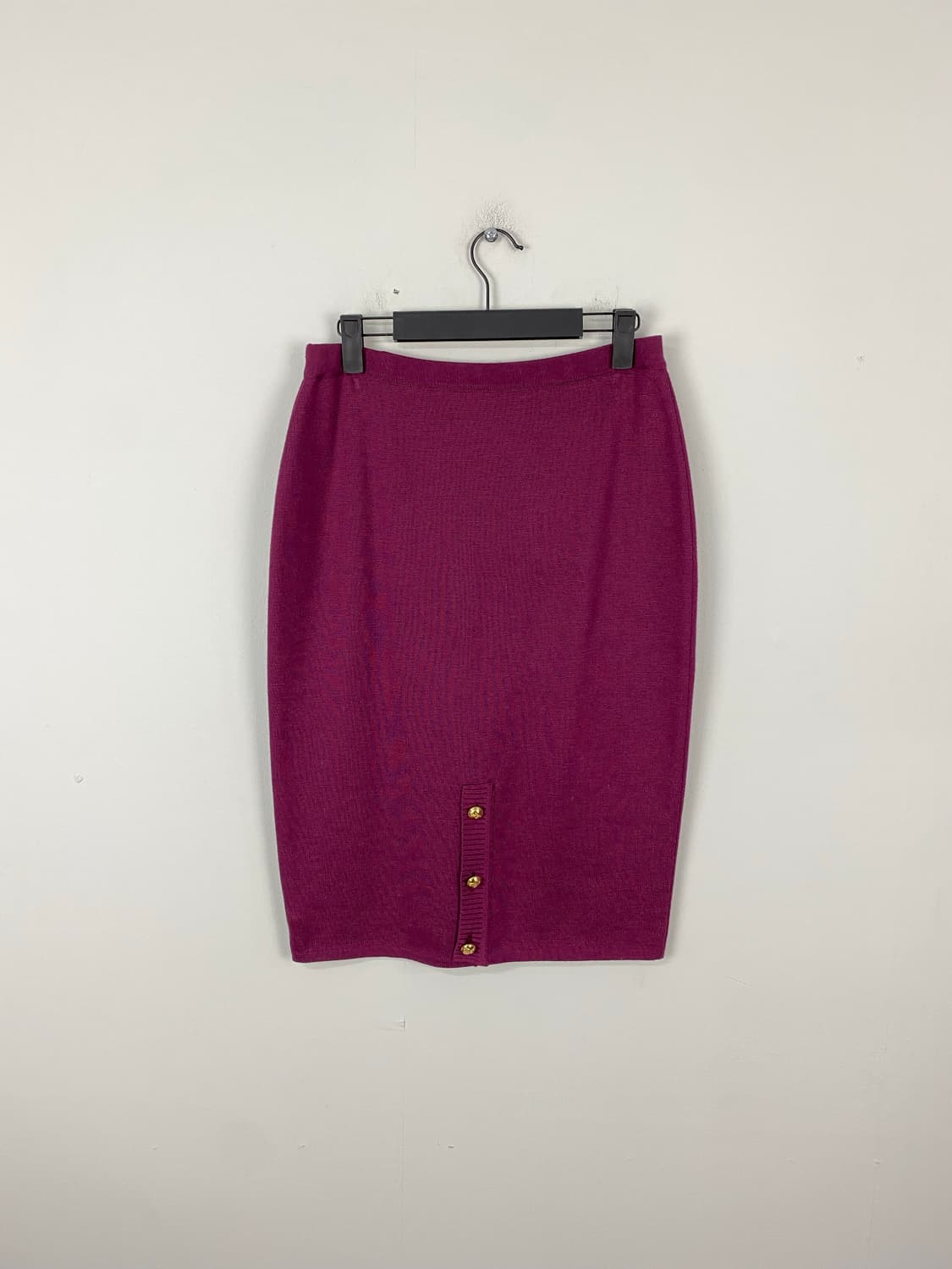 살바토레 페라가모 금장 버튼 니트 스커트 L 상품이미지1