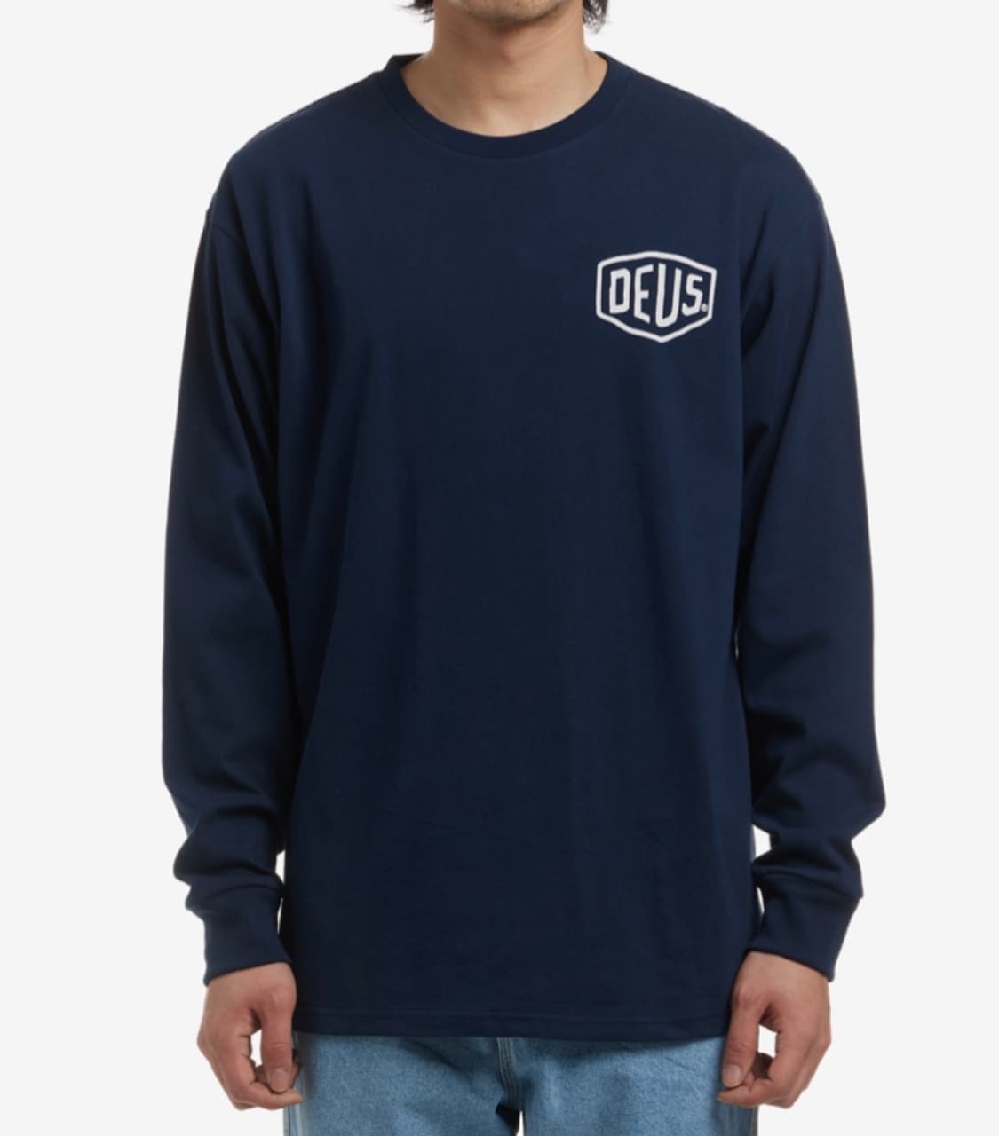 Deus seoul College Address Ls Tee Navy  상품이미지1
