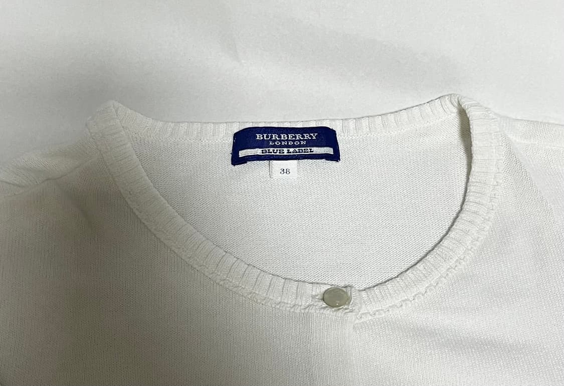 버버리 블루라벨 화이트 가디건 38 상품이미지3