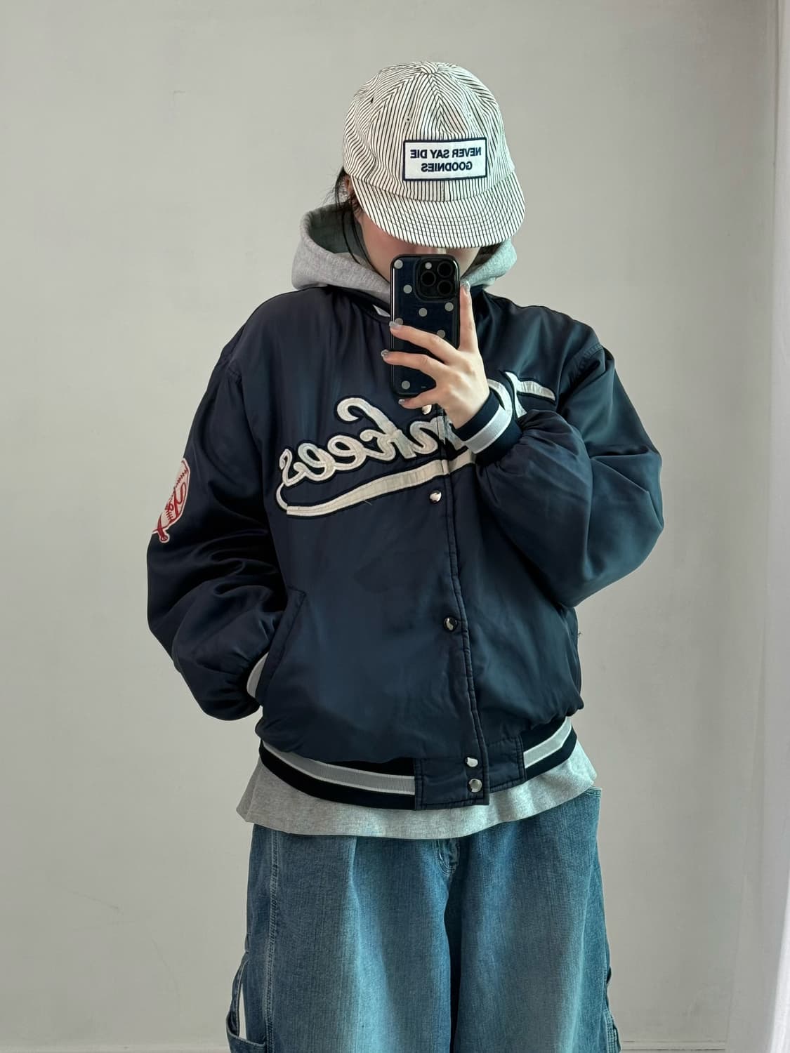 90‘s LA 양키즈 네이비 자켓 상품이미지3