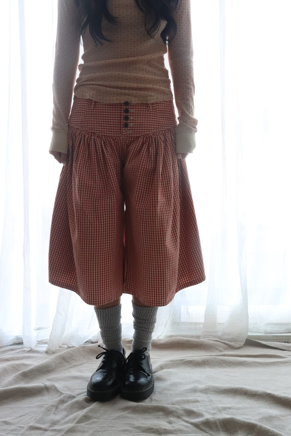 [Kapital] Gingham Check Culottes Pants 상품이미지3