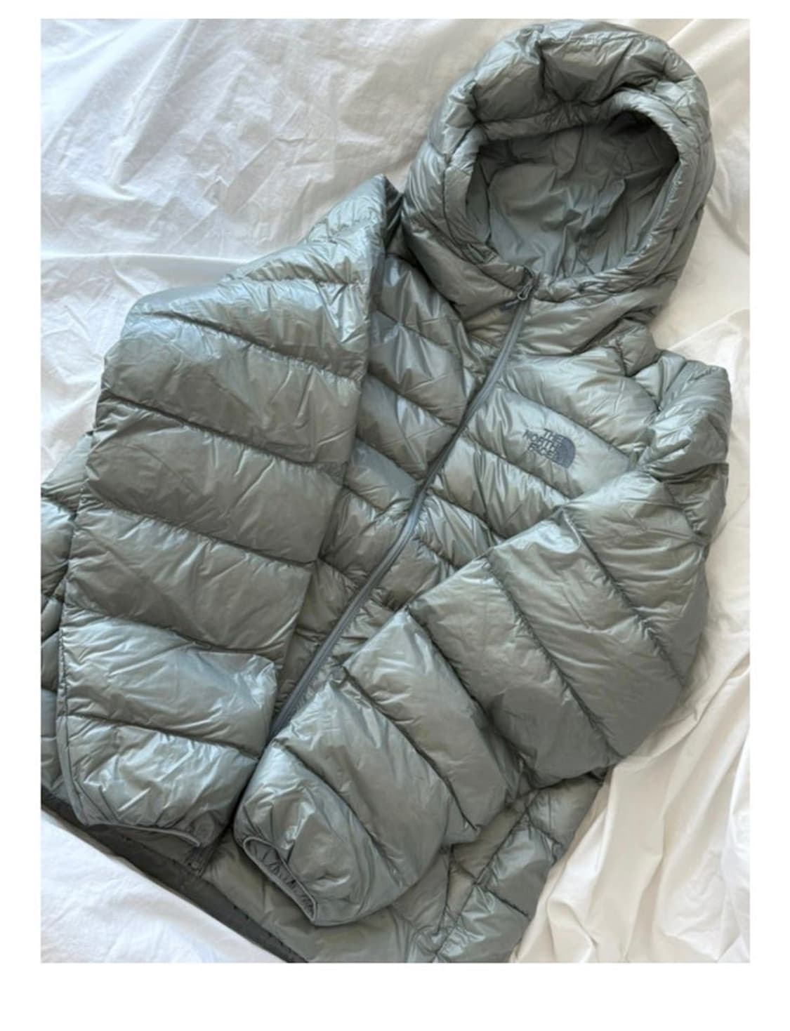 실물 존예! 새상품 노스페이스 경량패딩 마티에 라이트 카키 상품이미지4