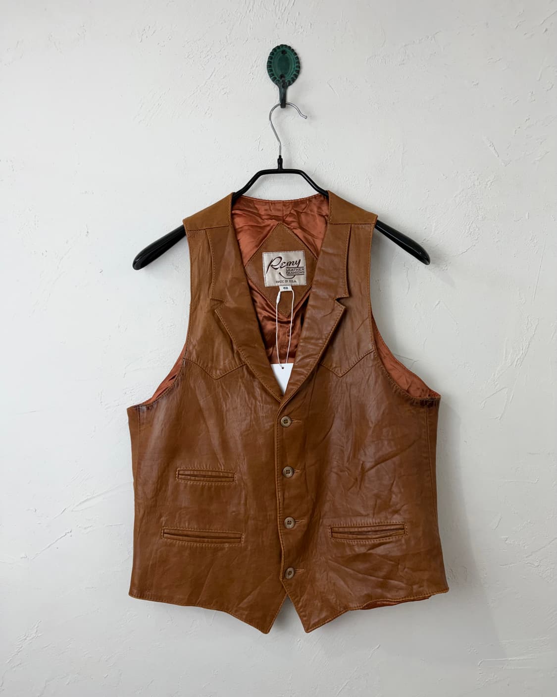 빈티지 웨스턴 레더 베스트 (MADE IN USA) 상품이미지1