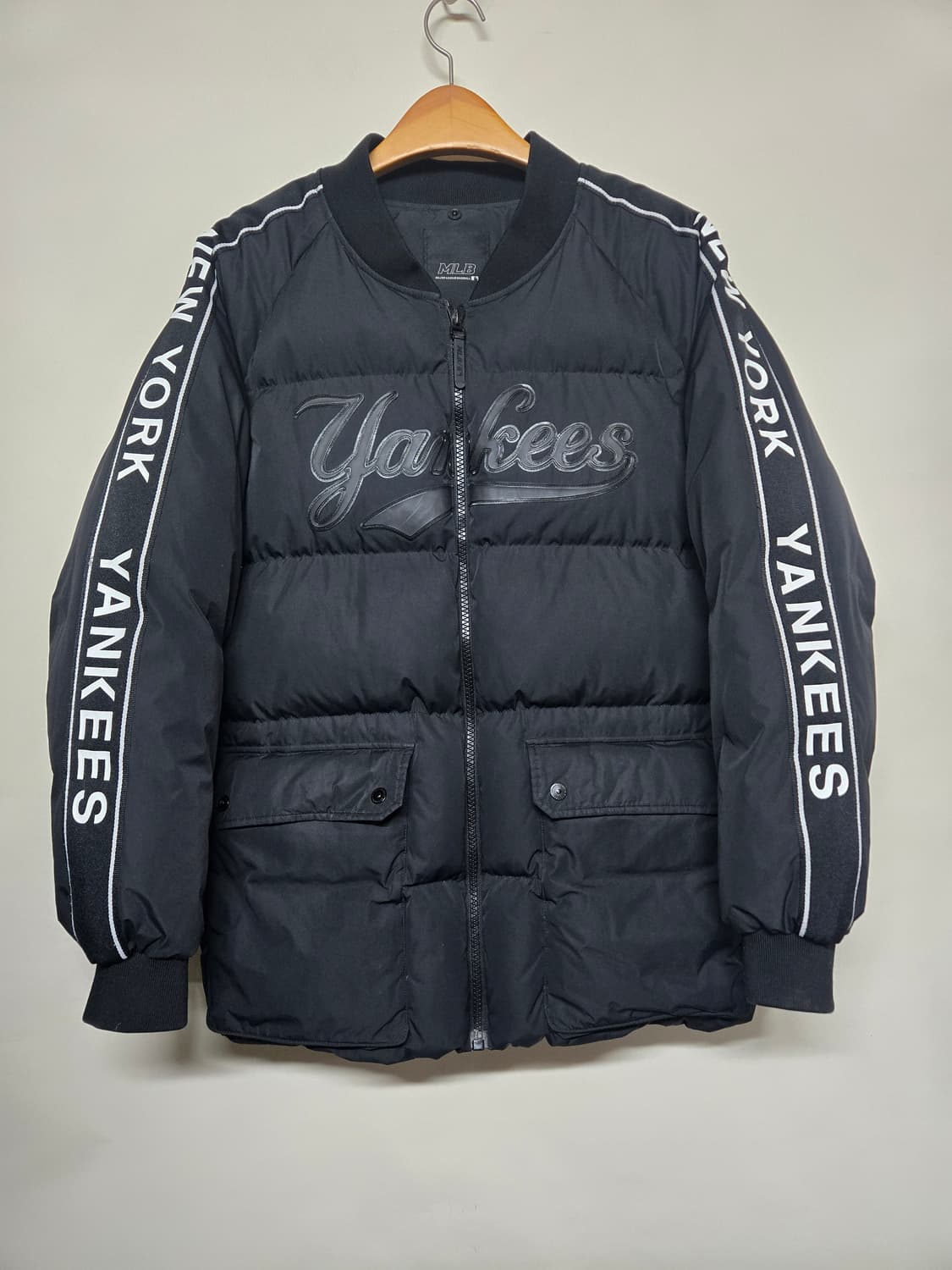 MLB 뉴욕 양키스 덕다운패딩 M (95) 블랙 모자X 상품이미지1