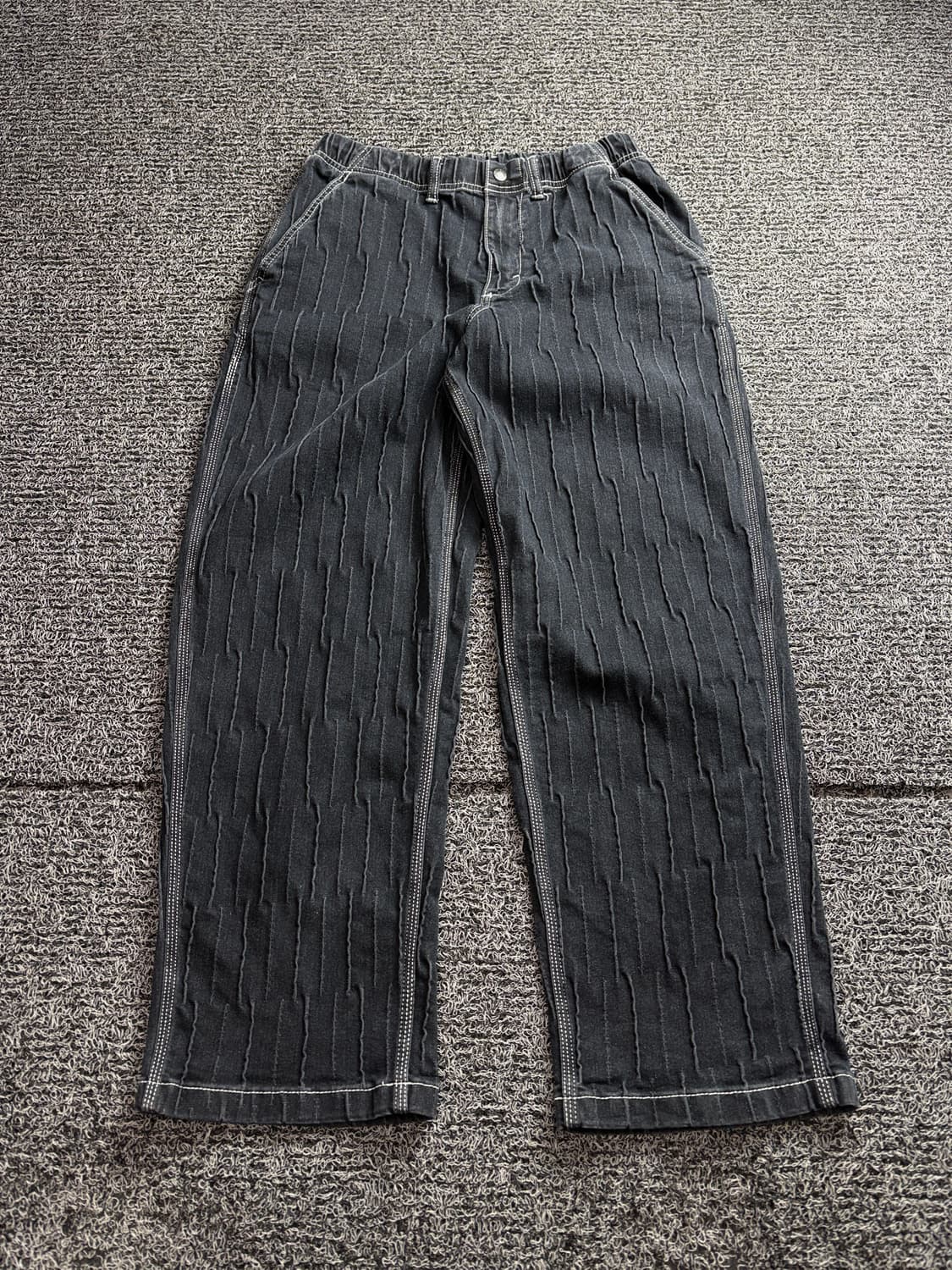 디스이즈네버댓 절개 디테일 데님 루즈 팬츠 블랙 2930 상품이미지2