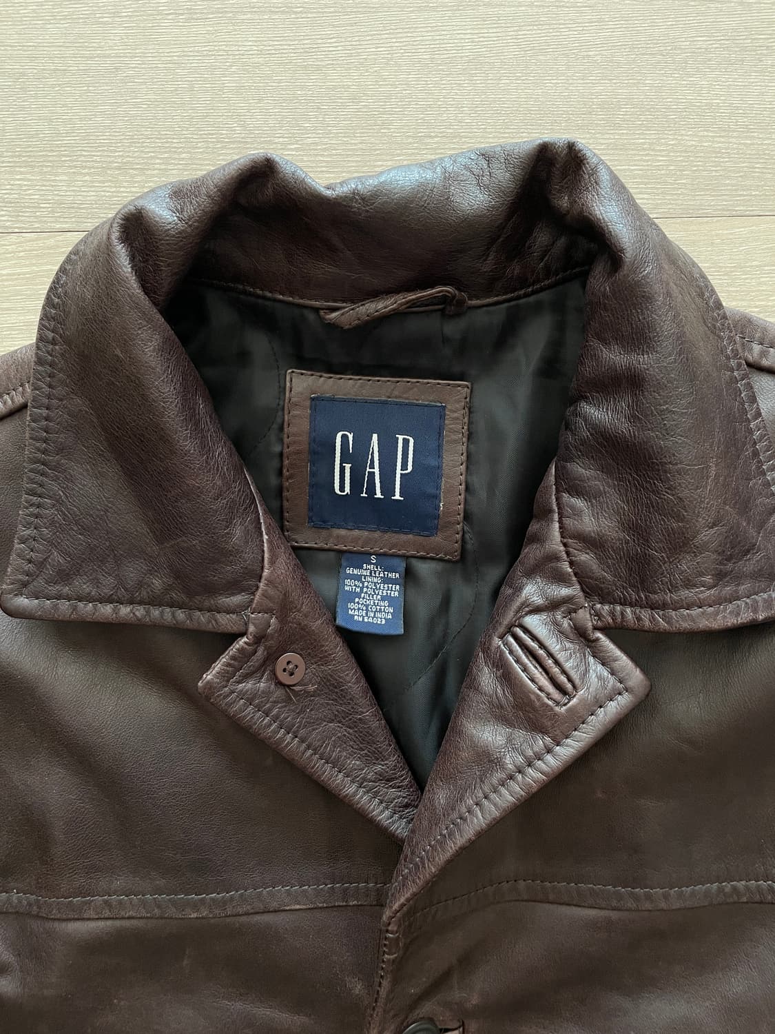 90s 올드갭 레더 카코트 브라운 gap carcoat 상품이미지3
