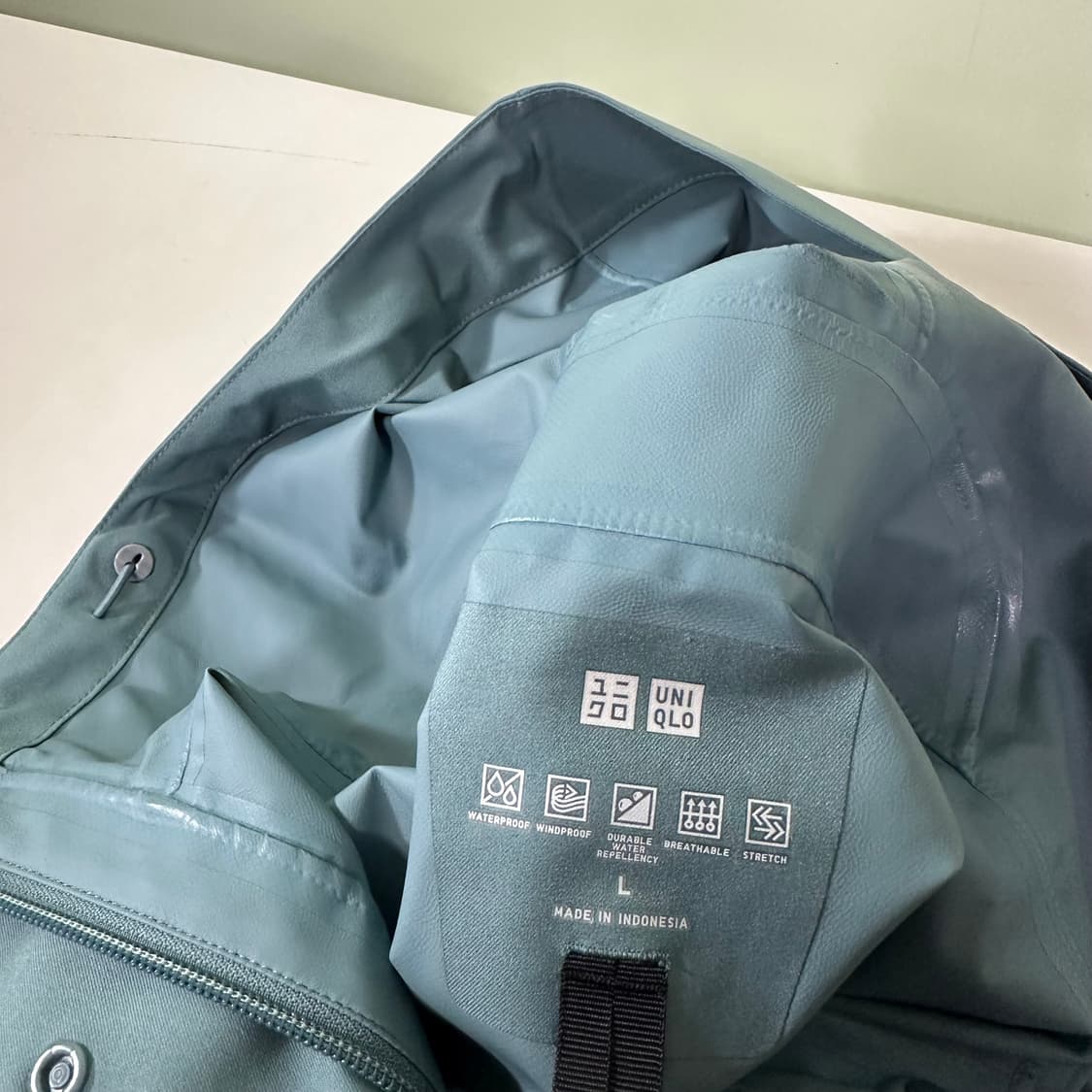 우먼L 유니클로 청녹 와인드워터프루프 웜후드 바막자켓 상품이미지2