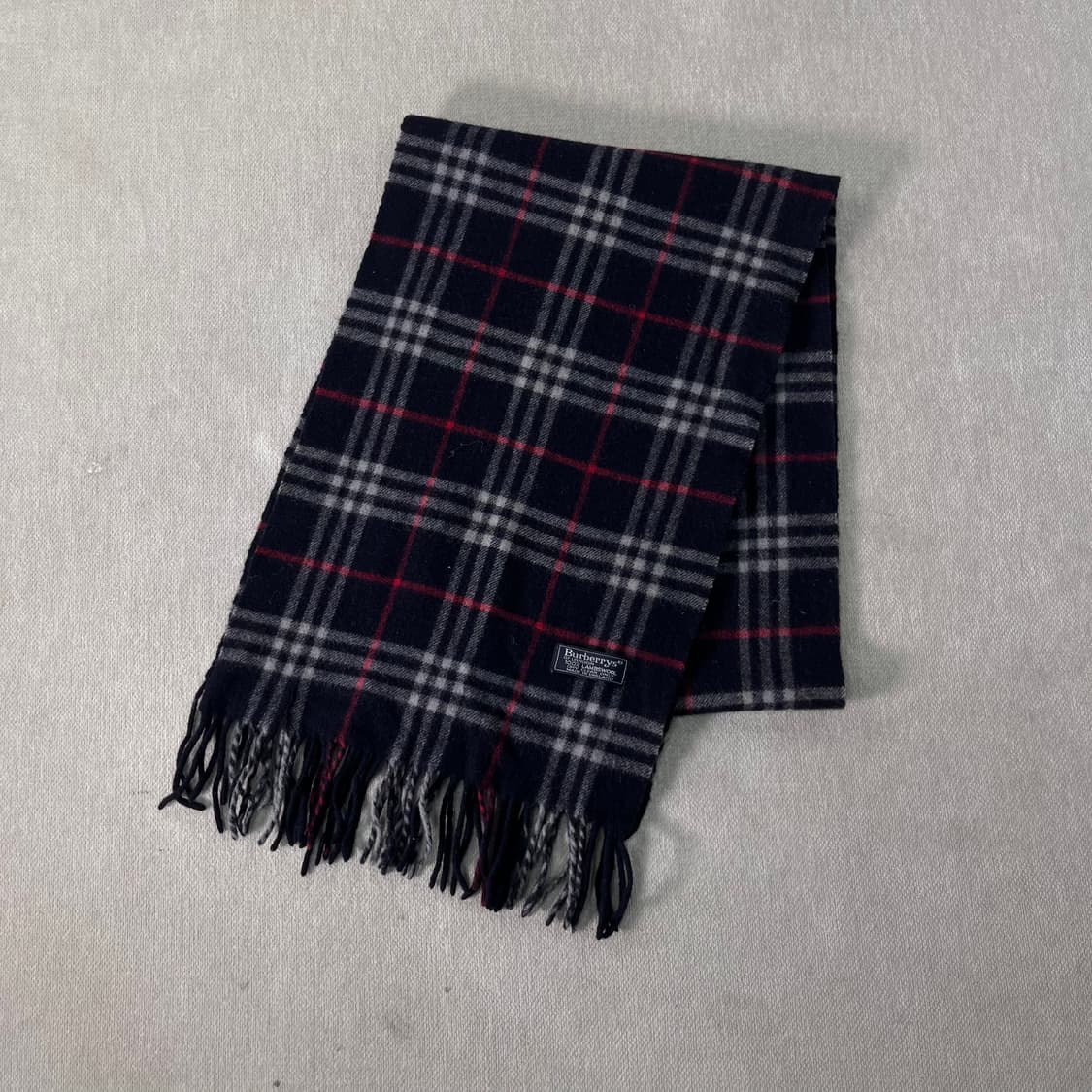 버버리 노바체크 램스울 네이비 머플러 상품이미지1