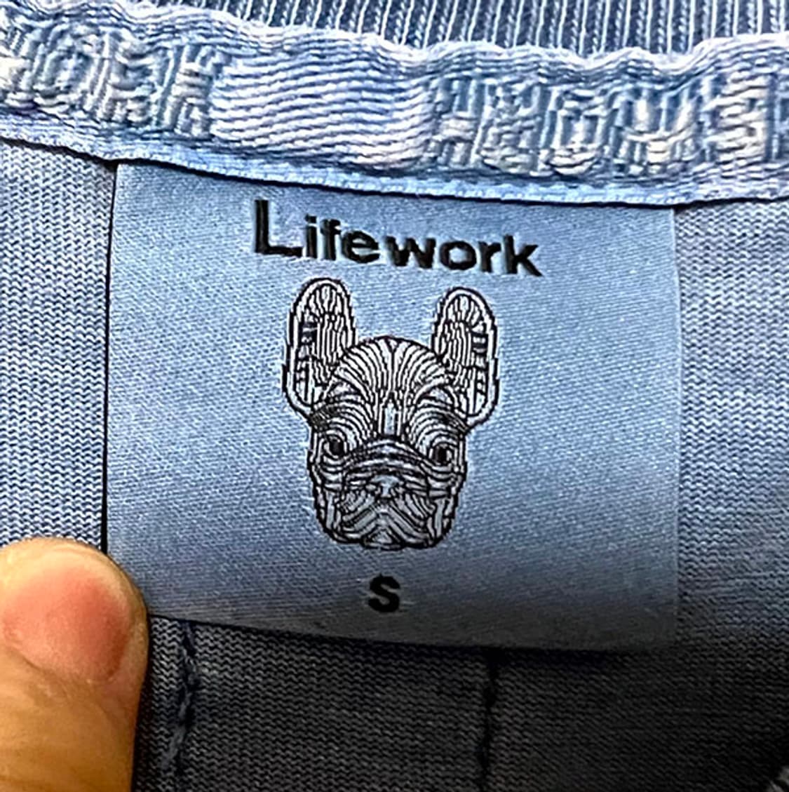 라이프워크 피그먼트 블루 남자 반팔티셔츠 오버핏 라운드넥 캐주얼 M 95 상품이미지4