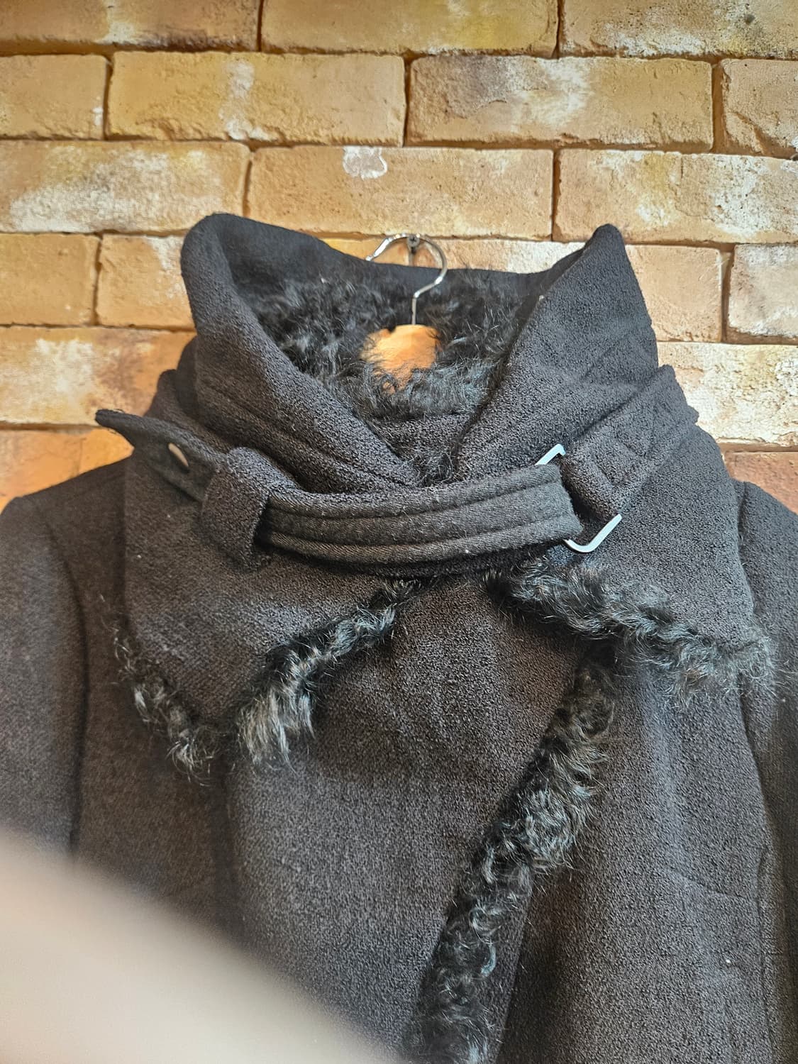 TIME 넥 워머 코트 블랙 상품이미지4