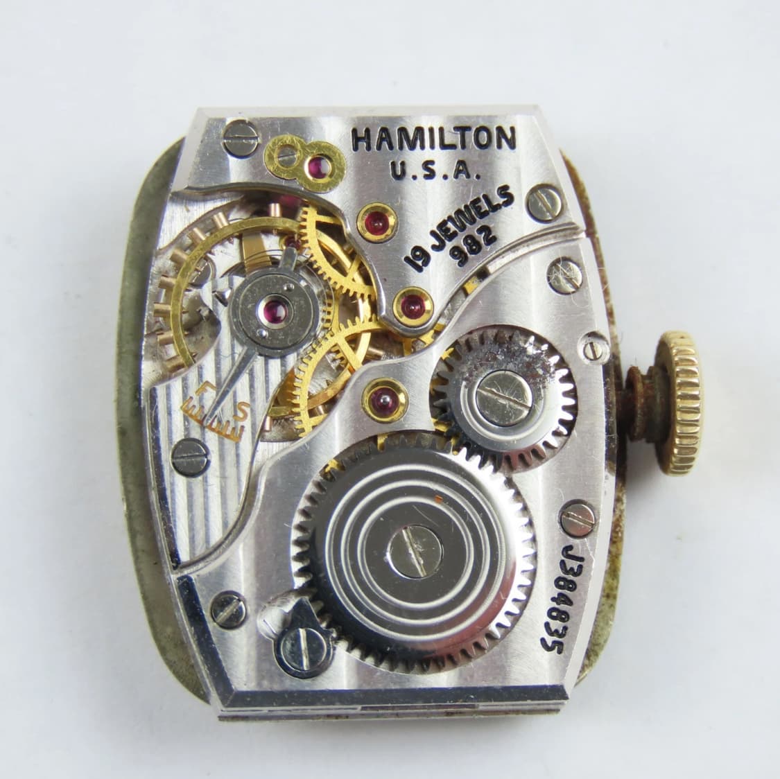 빈티지 해밀턴 서튼 수동 남성 손목시계 수리품 상품이미지6