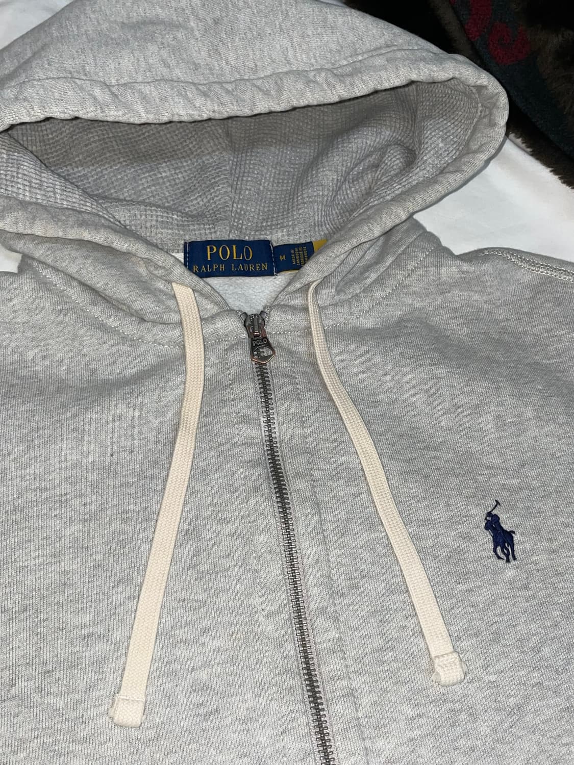 폴로 랄프로렌 와플 후드집업 그레이 상품이미지2