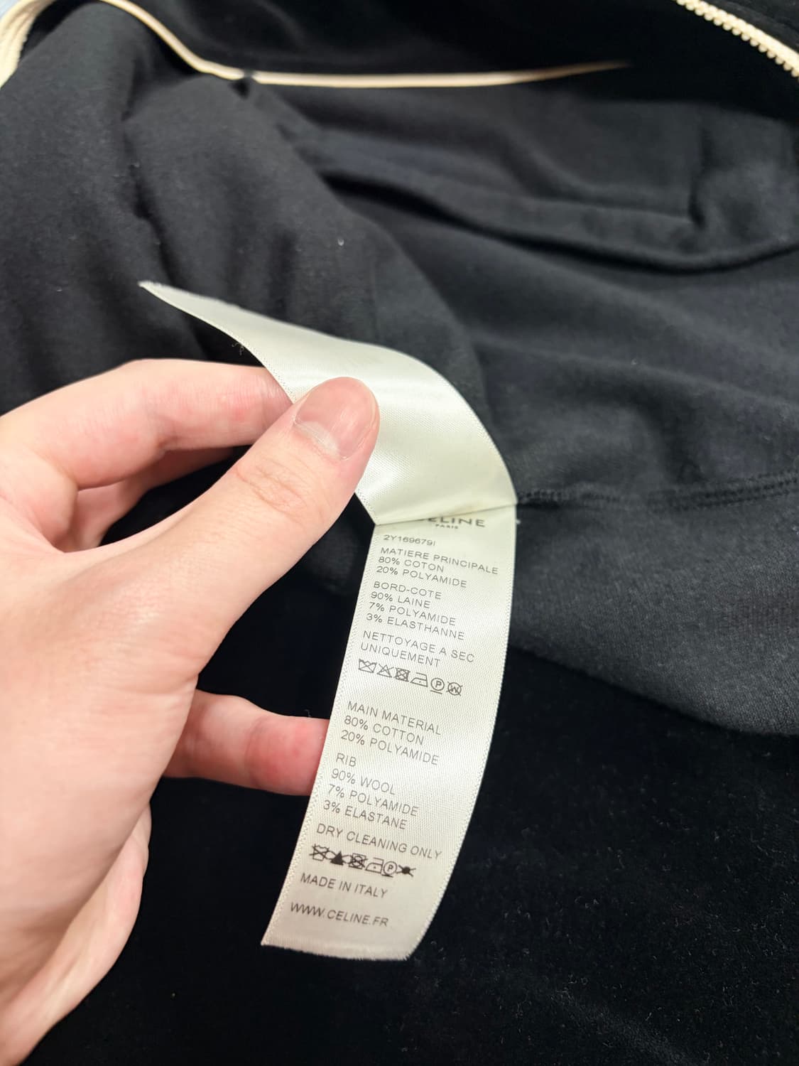 셀린느 벨벳 집업 블랙 XL 상품이미지6