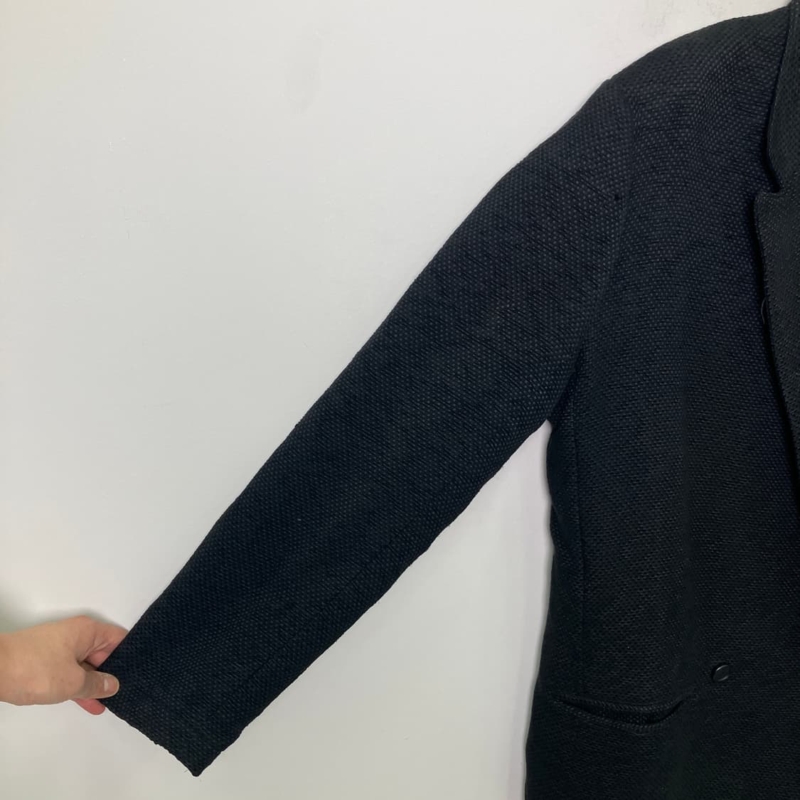 90's Y's 요지 야마모토 블랙 헤링본 블레이저 상품이미지6