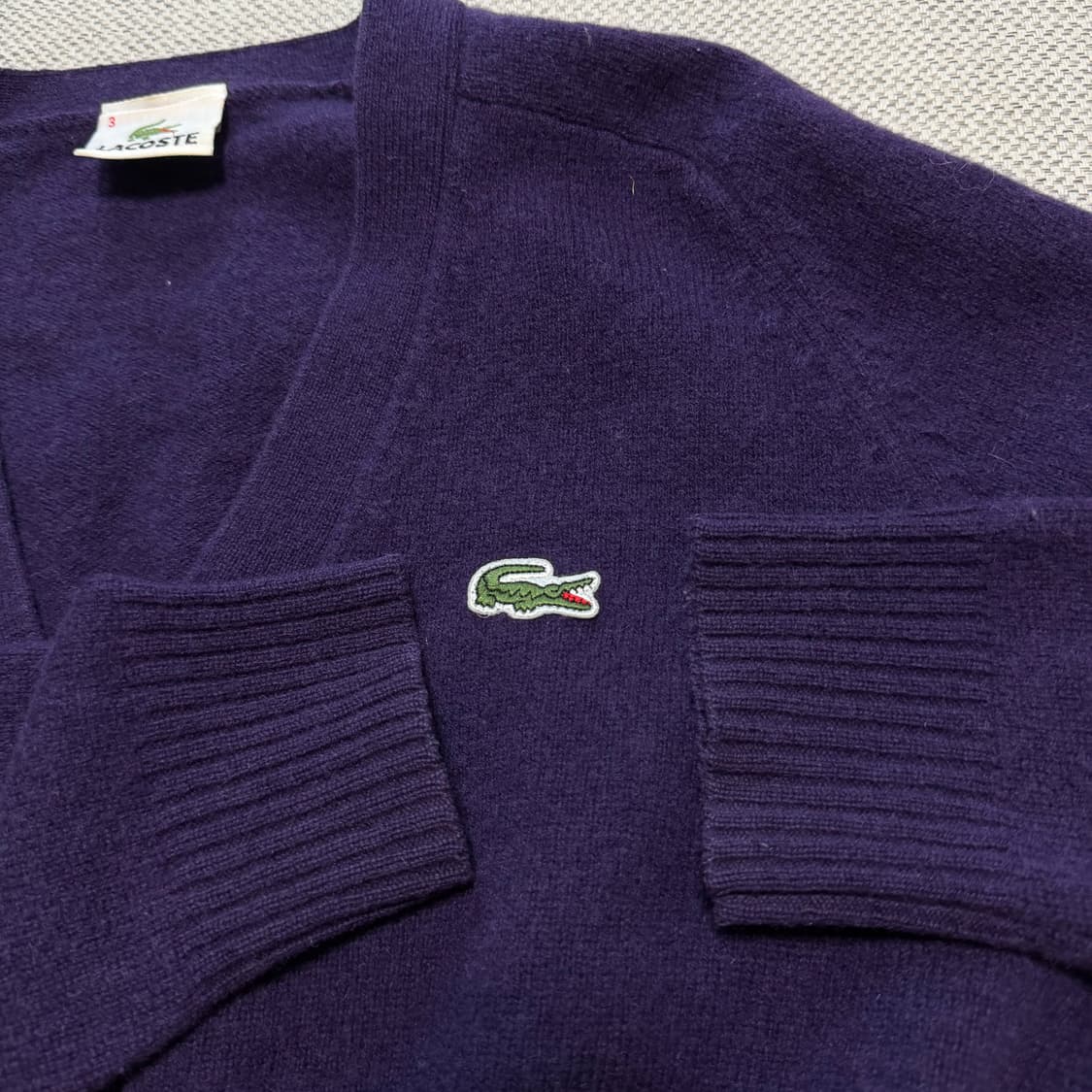 라코스테 크롭 커스텀 니트 가디건 상품이미지3
