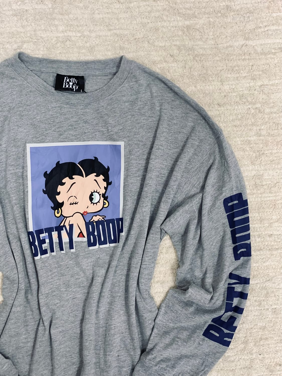Gray Betty Boop Long-Sleeve Tee 상품이미지2