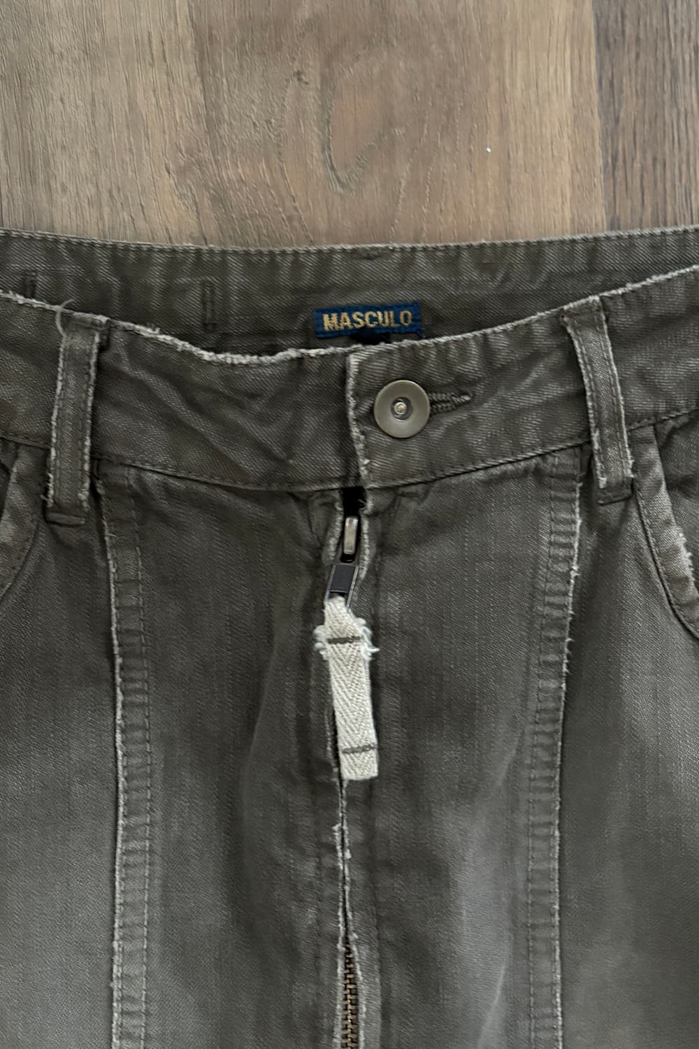 Double-Zip Panel Flare Denim Skirt 상품이미지6