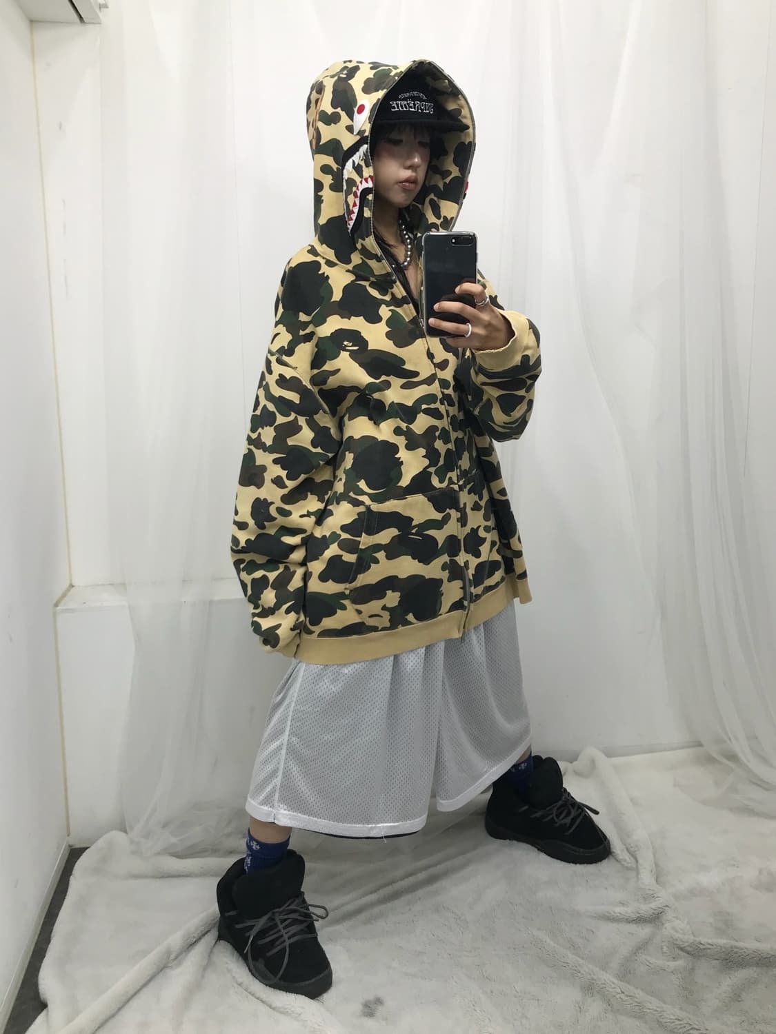 🤎 베이프 황계 카모패턴 투웨이 후드집업 🤎 상품이미지5