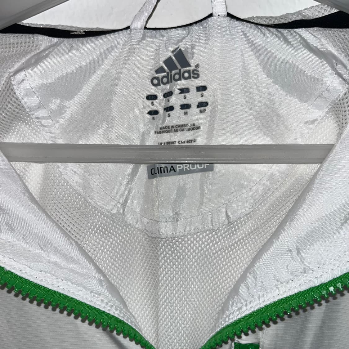 Adidas White & Green Accent Anorak 상품이미지6
