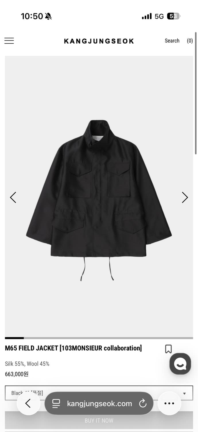 강정석 M65 FIELD JACKET 48,50사이즈 구매합니다! 상품이미지1