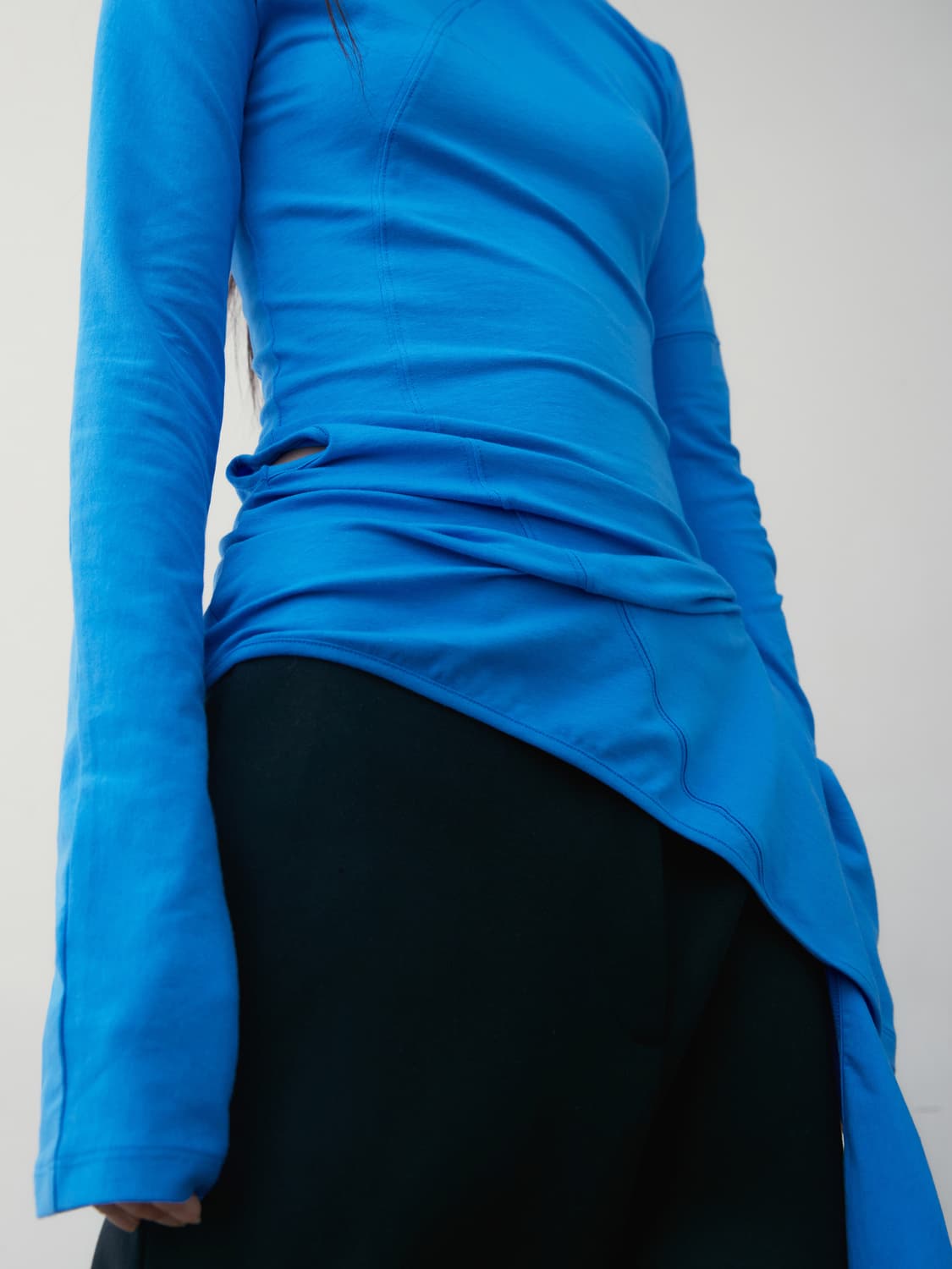 로우클래식 LC WRAP T-SHIRT_BLUE M 상품이미지4