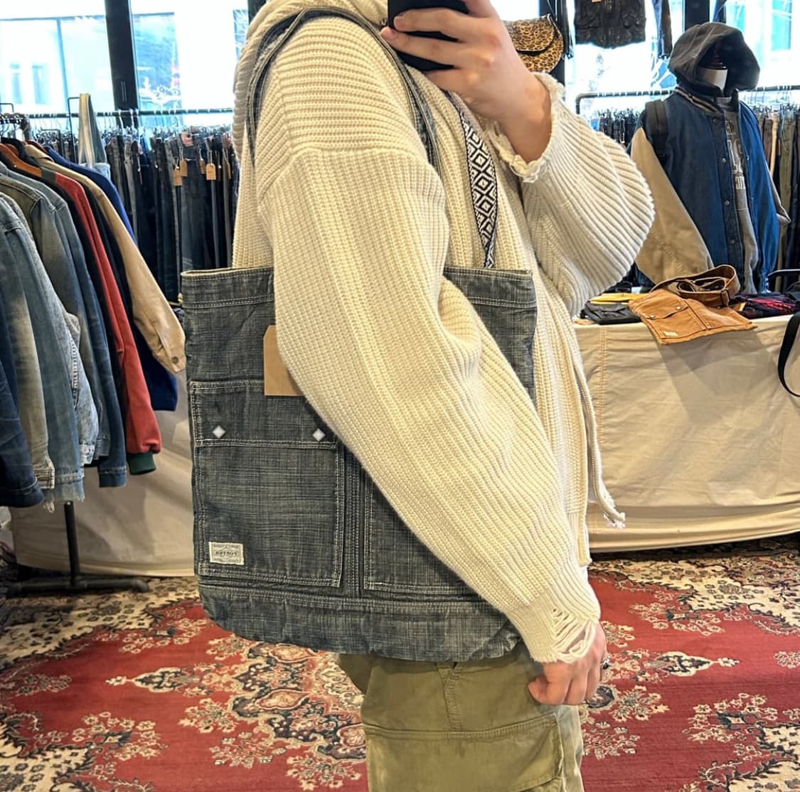 요시다 포터 온스 코튼 데님 숄더백 토트백 V4 상품이미지10