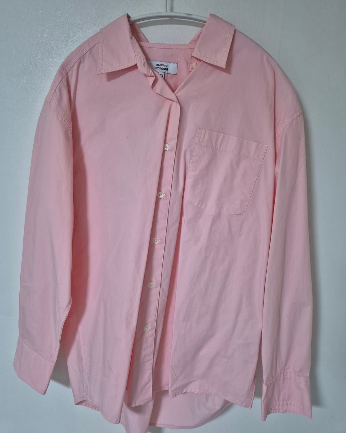 무신사스탠다드우먼 오버사이즈 워시드 포플린 셔츠 상품이미지4