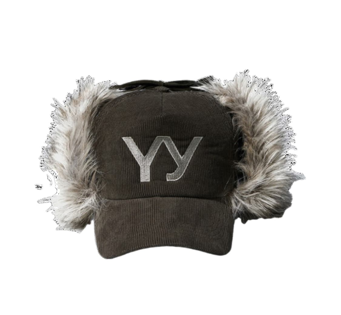 오픈와이와이 포우 퍼 코듀로이 이어플랩 캡 카키 상품이미지1