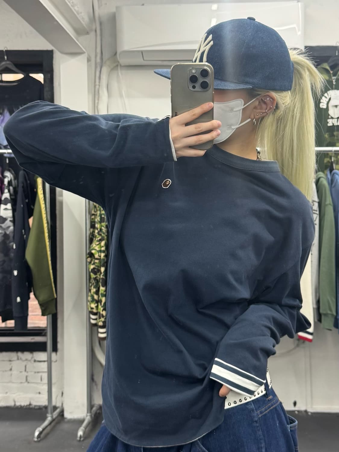 베이프 원포인트 리버시블 롱슬리브 상품이미지6