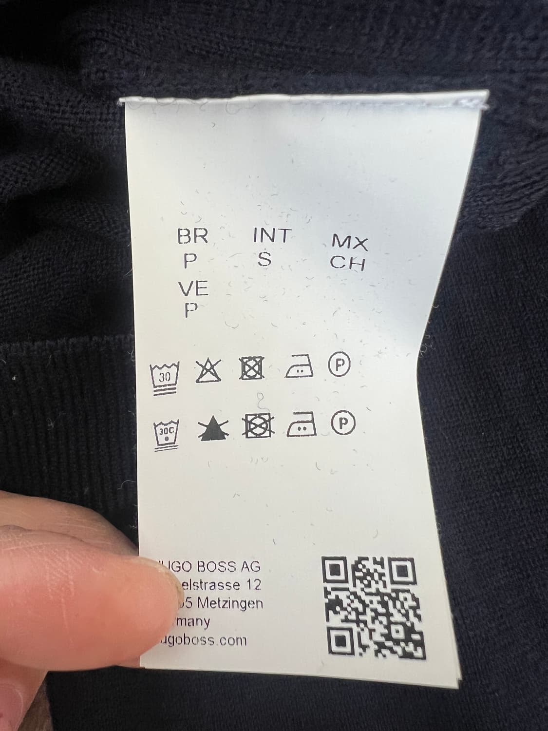 휴고보스 남성 네이비 라나버진울 라운드니트 상품이미지6