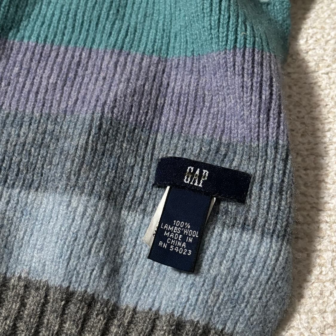 빈티지 갭 GAP 희귀 램스울 100 목도리 상품이미지5